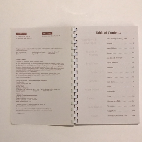 Company’s Coming Diabetic Cooking Jean Pare Cookbook - Picture 2 of 8